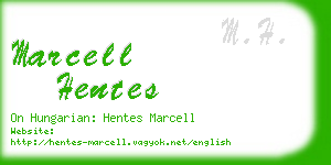 marcell hentes business card
